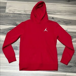 Jordan Red Hoodie with White Logo